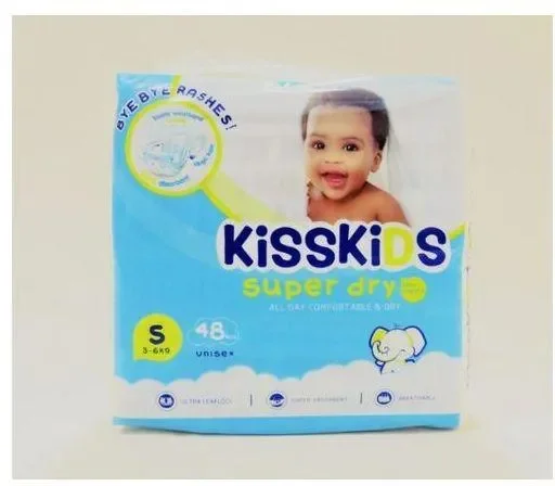 Kisskids Daipers Super Dry Light Blue (Green) Small Size 2 (6*48)