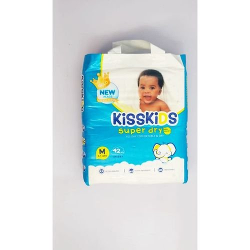 Kisskids Daipers Super Dry Light Blue (Green) Medium Size 3 (6*42)