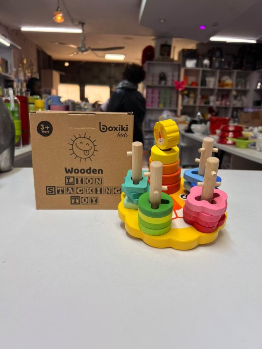 Wooden Lion Stacking Toy