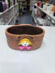 🐾✨ Yueting Ceramic Basket-Shaped Dog Planter – Adorable Decorative Flower Pot ✨🐾 thumbnail 2