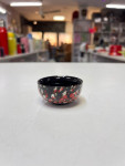 Japanese-style red and white splatter pattern bowl