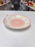 Ceramic bunny-shaped dessert plate