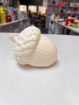 White ceramic acorn-shaped decor thumbnail 2