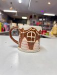 Ceramic mug shaped like a gingerbread house thumbnail 2