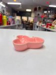 Vintage 2004 Pink Ceramic Chip & Dip Serving Bowl