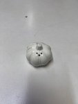 White ceramic pumpkin salt and pepper shaker thumbnail 2