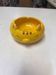 yellow ceramic ashtray featuring a charming cute animal design thumbnail 2