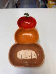 Ceramic triple dip platter