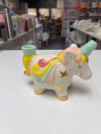 Novelty Clay Unicorn Pipe featuring a white glazed ceramic body thumbnail 2