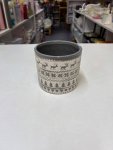 Festive holiday-themed cylindrical planter thumbnail 2