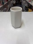 Minimalist white ceramic tumbler