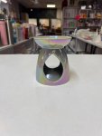 Pearlescent, iridescent ceramic oil burner and wax melt warmer