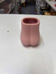 Pink Pregnant Female Torso Ceramic Vase thumbnail 2