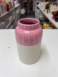 Two-Tone Pink & White Decorative Ceramic Vase thumbnail 2