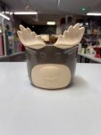 Grey Reindeer Ceramic Planter