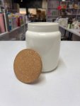 Minimalist White Ceramic Storage Jar thumbnail 2