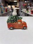 Vintage Red Truck Christmas Soap & Lotion Dispenser