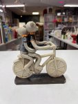 Two Figures Bicycle Decorative Figurine