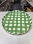 Green & White Gingham Ceramic Plate thumbnail 2