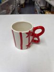 Festive Red Stripe Ceramic Mug thumbnail 2
