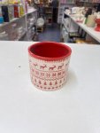 Festive holiday-themed cylindrical planter thumbnail 3