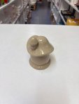 Glossy Light Brown Ceramic Mushroom Figurine