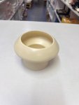Minimalist Cream Ceramic Planter with Pedestal Base
