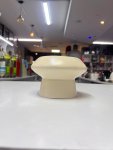 Minimalist Cream Ceramic Planter with Pedestal Base thumbnail 2