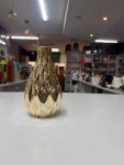 Glossy Gold Fluted Ceramic Vase