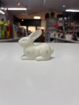 White Ceramic Bisque Rabbit Figurine