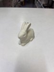 White Ceramic Bisque Rabbit Figurine thumbnail 2