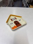 House-Shaped Pumpkin Patterned Ceramic Dish thumbnail 2