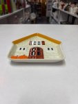 House-Shaped Pumpkin Patterned Ceramic Dish