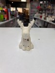 white ceramic reindeer tealight or LED candle holder
