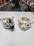 White Ceramic Animal Head Wall Planter thumbnail 2
