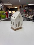 White Ceramic House Heart Cutout Ornament thumbnail 2