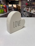 White Ceramic LOVE Heart Decorative Piece thumbnail
