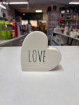 White Ceramic LOVE Heart Decorative Piece thumbnail 2