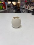 White Ceramic Eggshell Container