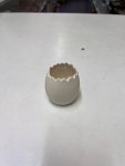 White Ceramic Eggshell Container thumbnail 2