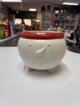 Cream Snowman Ceramic Planter