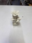 White Ceramic Flower Sculpture
