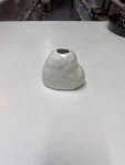 Glossy White Asymmetrical Heart Bud Vase