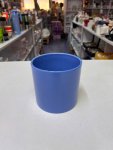 Cornflower Blue Cylindrical Ceramic Pot thumbnail