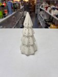 White Ceramic Christmas Tree Glow Ornament