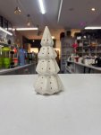 White Ceramic Christmas Tree Glow Ornament thumbnail 2