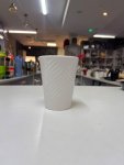 White Embossed Basketweave Ceramic Pot thumbnail 2