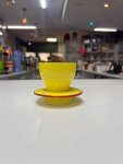 Bright Yellow Ceramic Cup & Saucer Set thumbnail 2