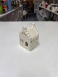 White Ceramic House Tealight Holder