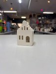 White Ceramic House Tealight Holder thumbnail 2